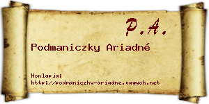 Podmaniczky Ariadné névjegykártya